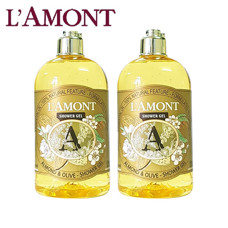 Pack of 2 Almond shower gel 500ml